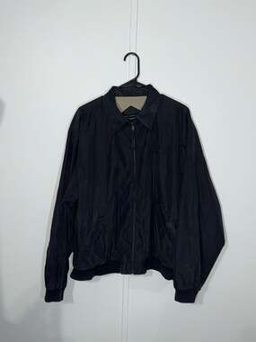 Port Authority On Tour Black Microfiber Harrington Jacket Size L